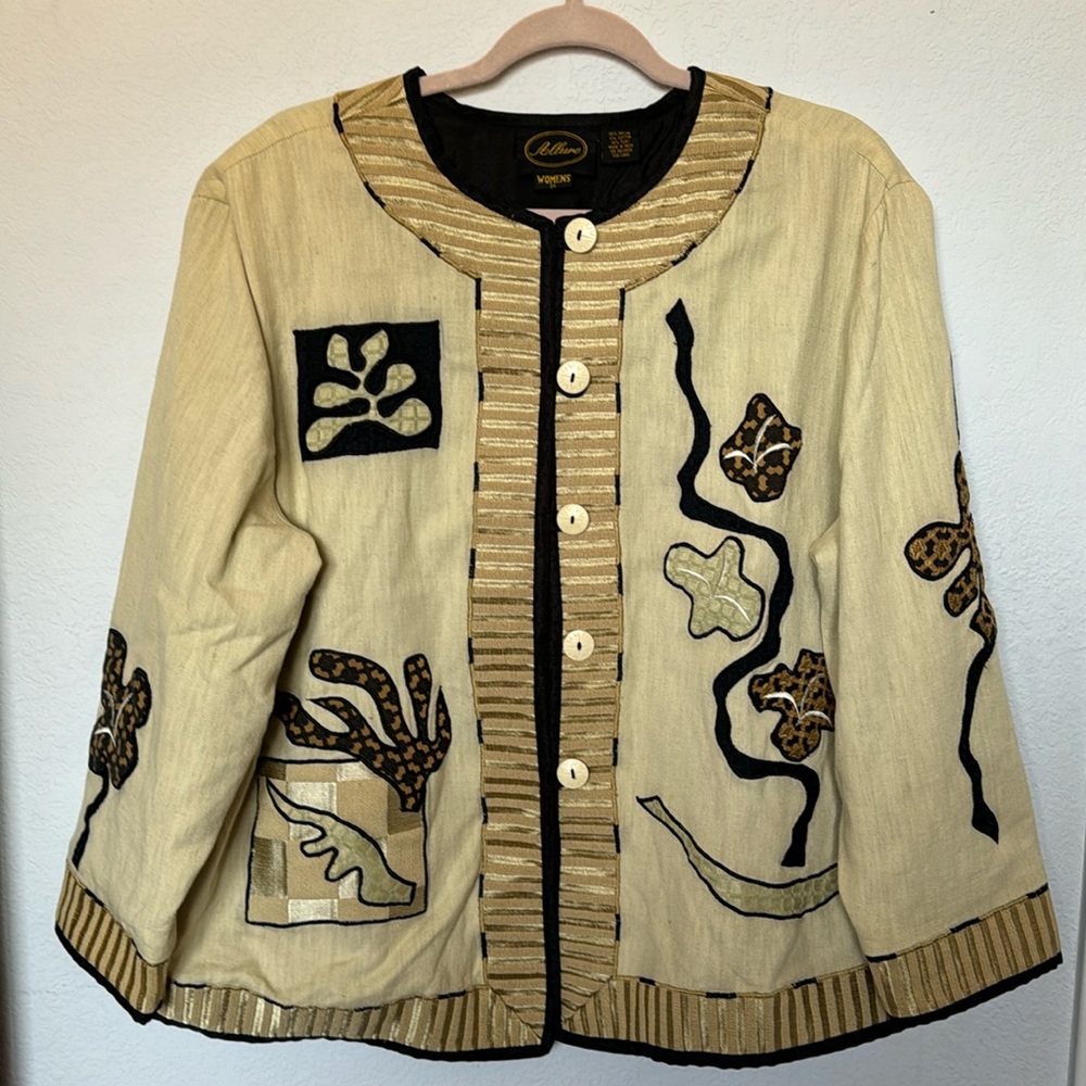 Artsy Patchwork Jacket - image 1